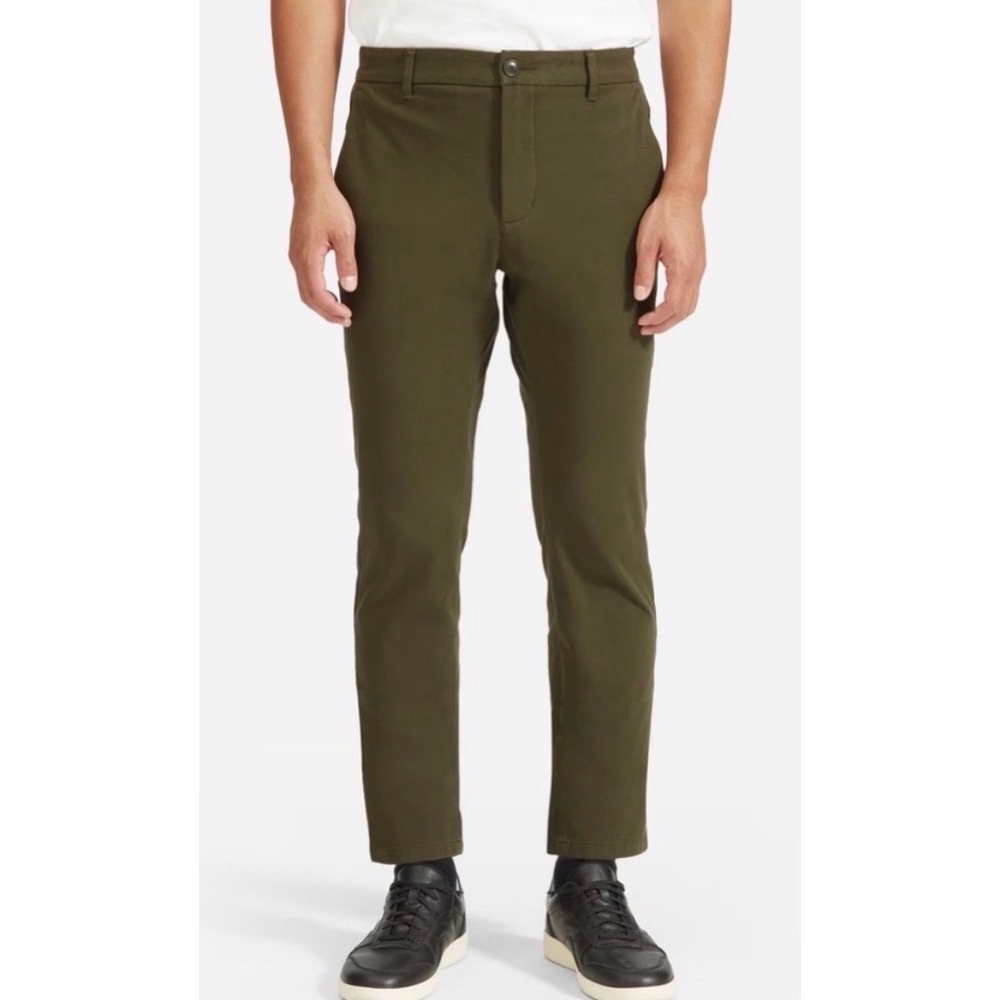 Everlane Uniform Performance Chino Slim Fit Olive Green Mens NWT Classic 32X32